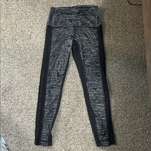 Lululemon Athletica Black and White Patterned Leggings